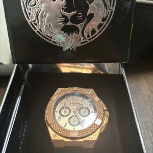 Rose Gold Versace watch